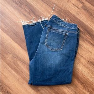 Torrid cropped frayed hem jeans